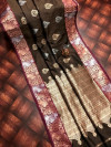 Coffee color soft banarasi silk saree with zari weaving work