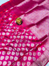 Pink color kanchipuram silk saree with zari work
