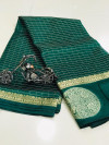 Green color foft linen silk saree