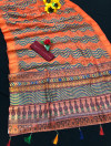 Multi color soft cotton saree with printed work