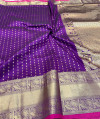 Magent color banarasi silk saree with zari weaving work
