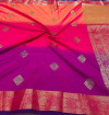 Multi color banarasi silk saree with zari weaving work