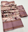 Multi color soft dola silk saree with kalamkari printed work