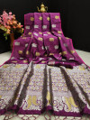 Soft banarasi silk saree with zari woven work