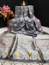 Soft banarasi silk saree with zari woven work