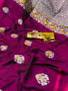 Soft silk saree with zari weaving rich pallu