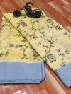 Soft linen silk printed saree
