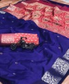 Soft banarasi silk saree with zari work