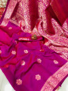 Soft banarasi cotton silk saree with zari weaving rich pallu
