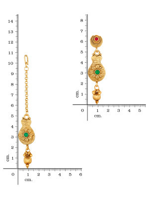 Gold-Plated Necklace & Earrings with Mangtika Jewellery Set