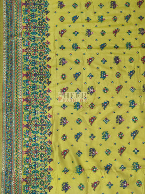 Woven Design Pashmina Silk Saree In Lemon Yellow