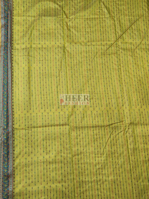 Woven Design Pashmina Silk Saree In Lemon Yellow