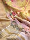 Soft linen saree with fine digital printed