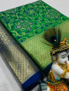 Green color soft banarasi patola saree