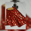 Pure satin silk saree with floral print