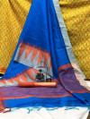 Raw silk saree with  weaving pallu