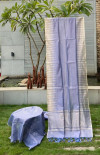 Metallic linen silk weaving saree with ikat woven work