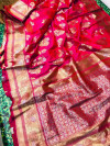 Pink color kanchipuram silk handloom saree