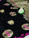 Soft lichi silk saree with zari woven work