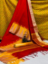 Raw silk saree with  weaving pallu