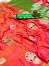 Lichi silk weaving saree with rich pallu