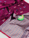 Lichi silk saree with zari weaving work