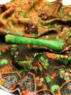 Banarasi kora silk saree with digital printed work