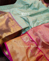 Kanchipuram handloom silk saree with contrast rich pallu