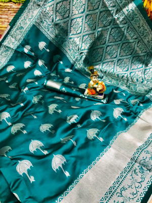 Soft silk saree with zari weaving work