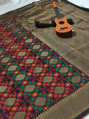 Soft banarasi silk saree with weaving work