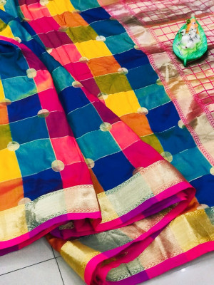 Banarasi weaving silk saree with zari work