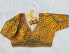 Embroidery copper zari with sequence blouse mustard yellow color