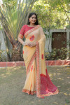 Multi color soft georgette saree with printed work