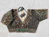 Embroidery copper zari with sequence blouse black color
