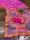 Multi color georgette saree with printed work