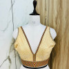 Bollywood style sequence work cream color blouse