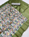Multi color soft silk saree with digital printed work