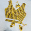 Bollywood style sequence blouse yellow color