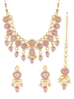 Monalisa Stone Studded Choker Necklace Set