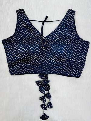 Navy blue color exclusive wedding collection blouse