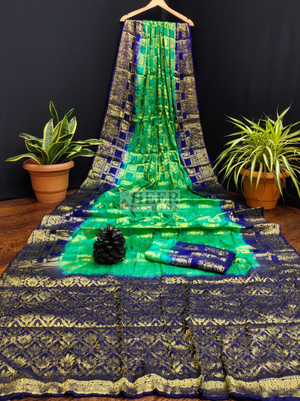 Blue Serene Drift Handloom Saree main image 0