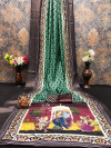Green color dola silk saree with digital printed work