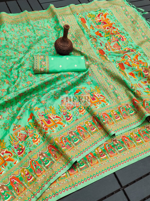 light-green-color-soft-pashmina-silk-saree-with-woven-design
