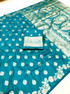 Firoji banarasi silk saree with zari weaving work